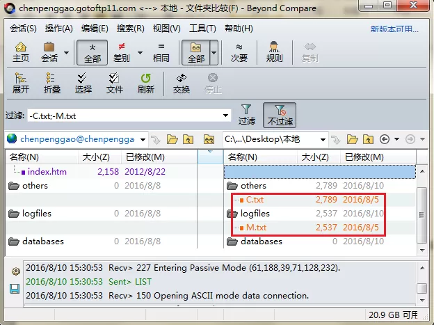 Beyond Compare更改过滤文件夹颜色的操作步骤