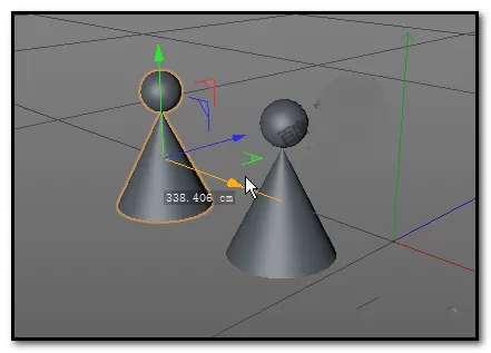 C4D将多个物体进行拼合的操作方法