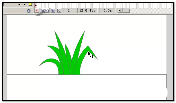 Flash绘制绿色小草的详细方法