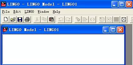 lingo求解线性规划问题的简单操作步骤