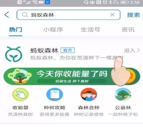 支付宝蚂蚁森林种爱情树的详细方法