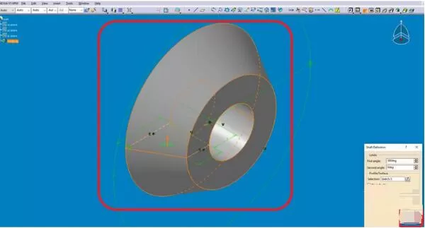 Catia创建一个旋转体零件模型的操作方法