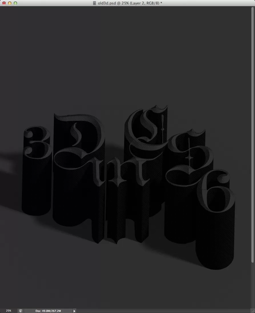 photoshop cs6制作立体3D字母的操作步骤
