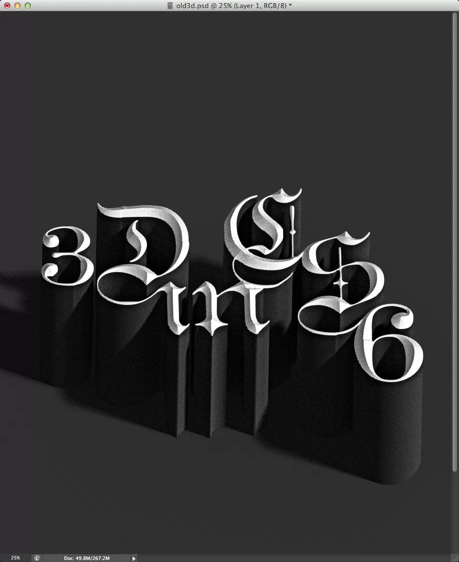 photoshop cs6制作立体3D字母的操作步骤