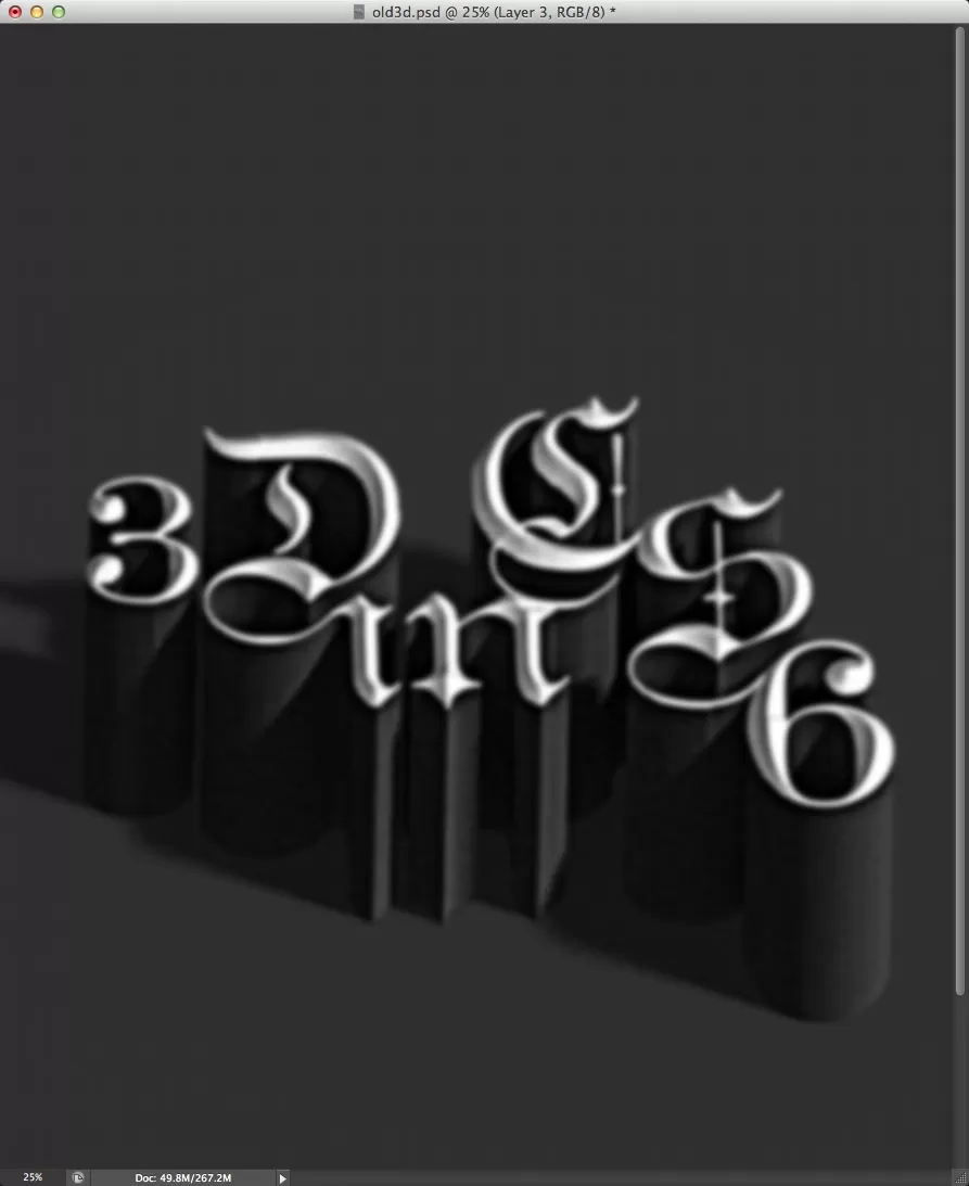photoshop cs6制作立体3D字母的操作步骤