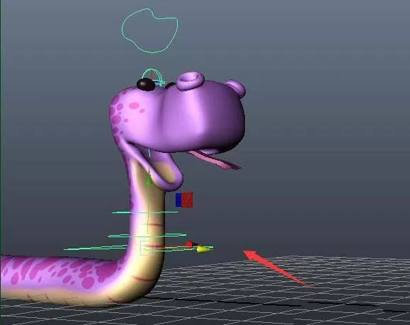 maya制作蛇游动动画的操作方法