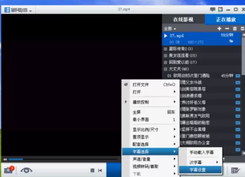 暴风影音中载入字幕的操作教程