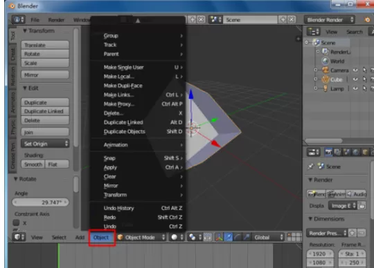 Blender旋转模型的具体操作方法