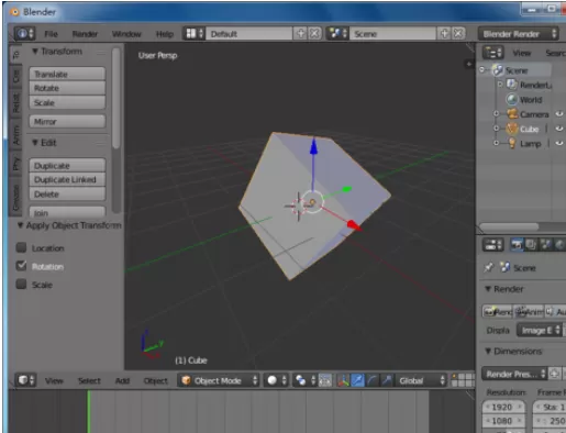 Blender旋转模型的具体操作方法