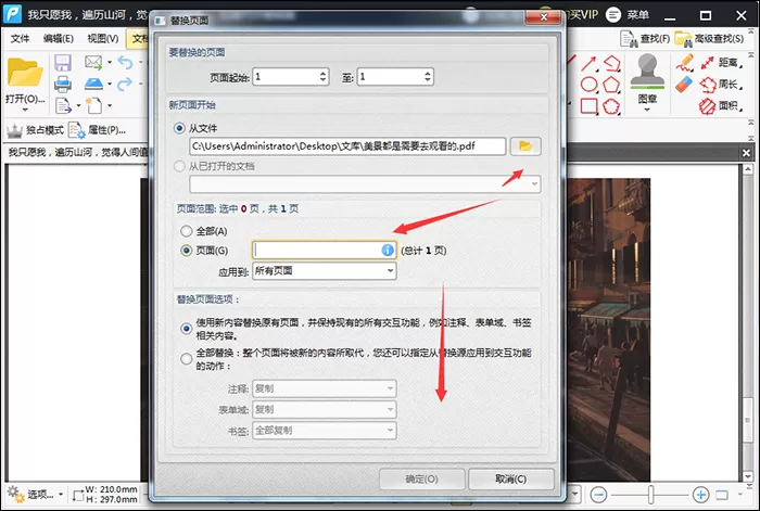 迅捷PDF编辑器设置替换PDF文件中的某一页面的简单操作方法