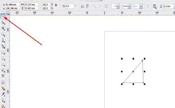 CorelDraw X4使用钢笔工具绘画直角三角形的操作教程