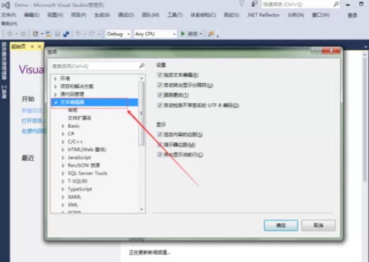vs2015中文旗舰版设置显示行号的操作教程