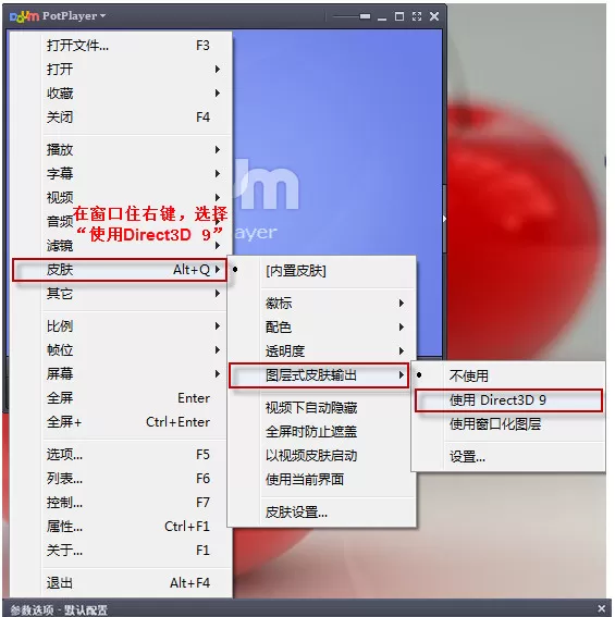 PotPlayer进行常用设置的操作步骤