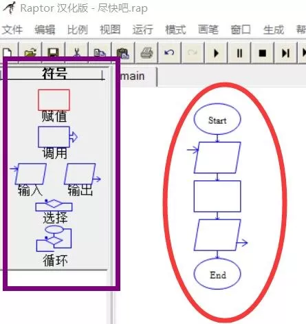 Raptor计算已知半径r的圆面积的方法步骤