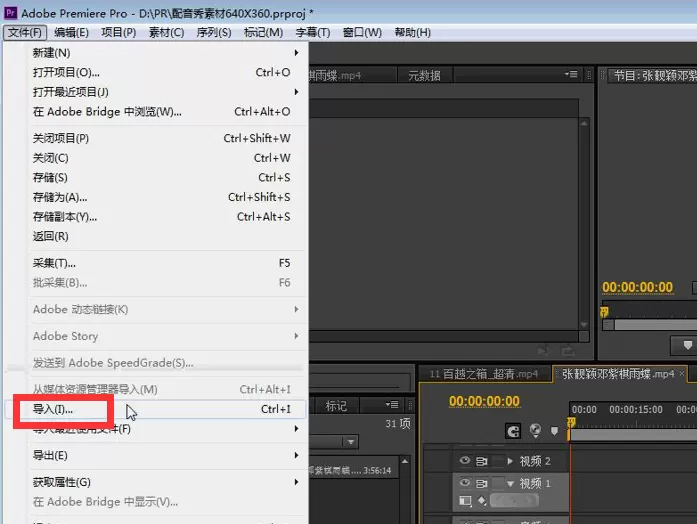 使用Premiere分离音视频文件的操作过程