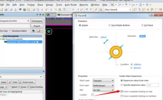 Altium Designer 13去除孔上锡膏的具体操作方法