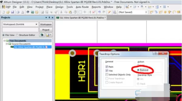 Altium Designer 13清除泪滴的详细步骤