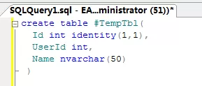 sql server使用临时表的具体操作教程