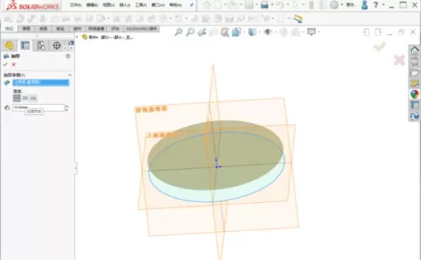 solidworks2019中加厚命令使用操作步骤