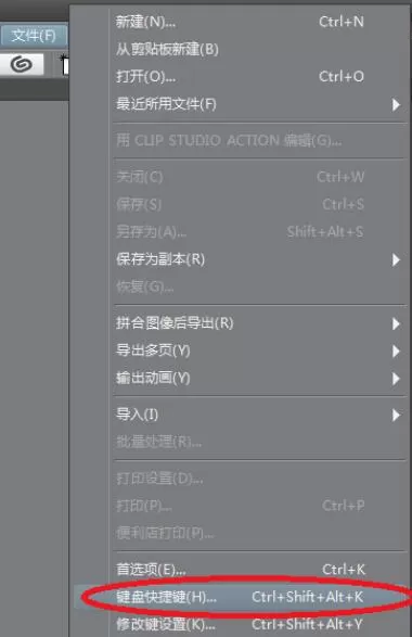 CSP快捷键设置方法
