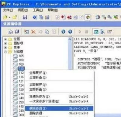 PE Explorer个性化XP任务管理器的操作步骤