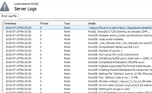 MySQL Workbench查询数据库服务器日志的操作教程