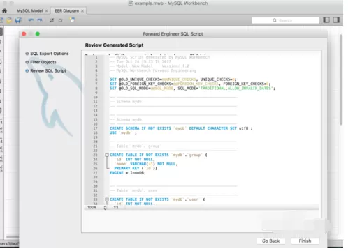 MySQL WorkBench设计数据库的操作过程