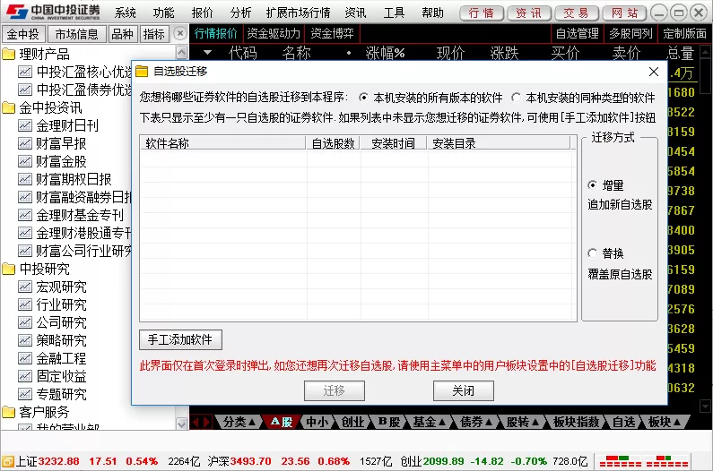 中投证券超强版使用方法