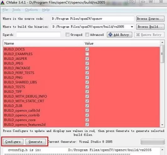 Visual Studio 2005(VS2005)安装OpenCV的操作步骤