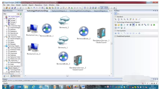 powerdesigner建立网络图的操作步骤