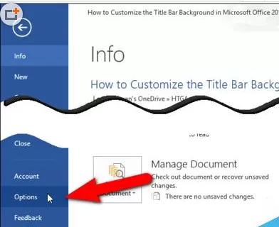 microsoft office2016设置自定义标题栏的操作教程