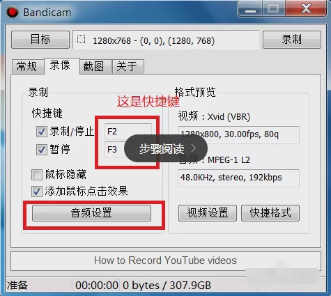Bandicam为视频加上水印的操作步骤