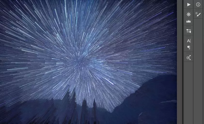 ps制作一个放射星轨的详细操作教程