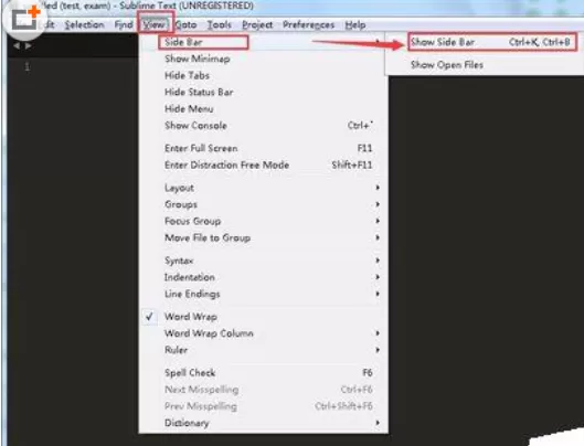 sublime text 3左侧栏目录设置打开的操作方法