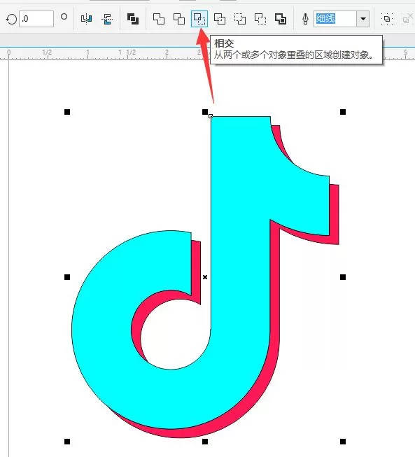 CDR画出抖音LOGO的操作教程