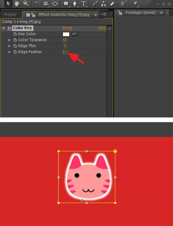 Adobe After Effects去掉图片白色底的操作步骤