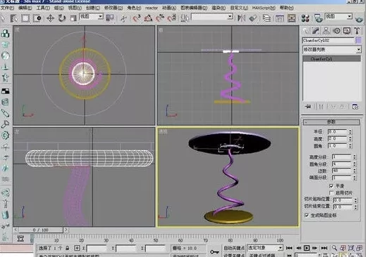 3DMax制作茶几的操作流程介绍