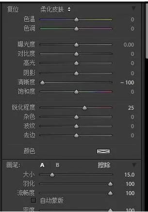 lightroom进行人像磨皮的操作步骤