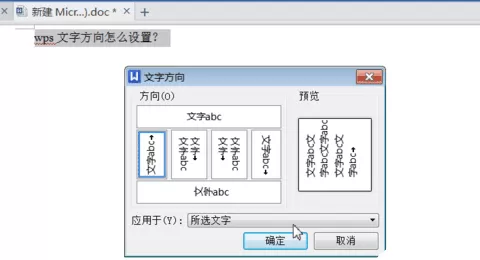 WPS设置文字方向的详细操作
