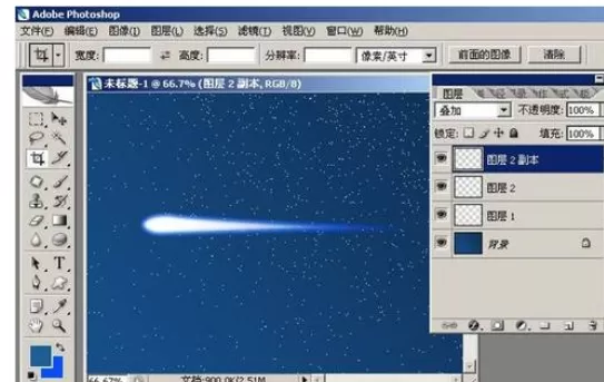 photoshop打造漫天飞舞流星雨效果的图文操作
