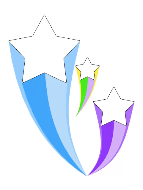 ps制作拖尾五角星的操作过程