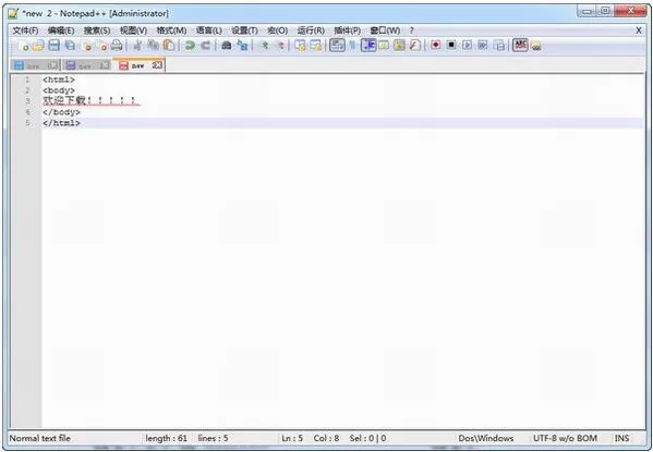 notepad++调整字体大小的操作过程