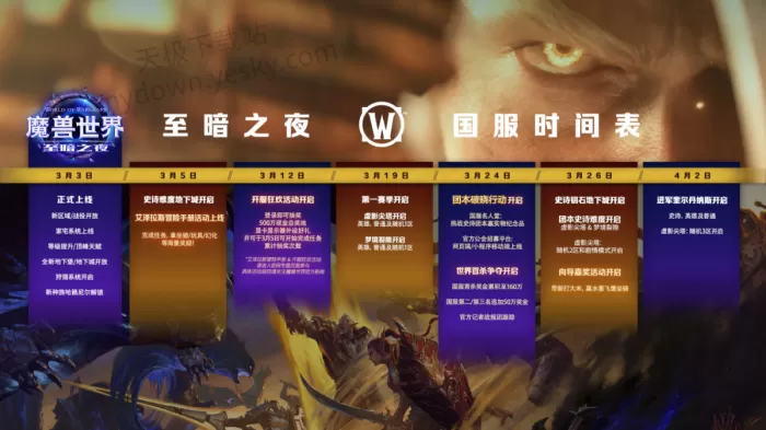 《魔兽世界:至暗之夜》上线更新内容一览