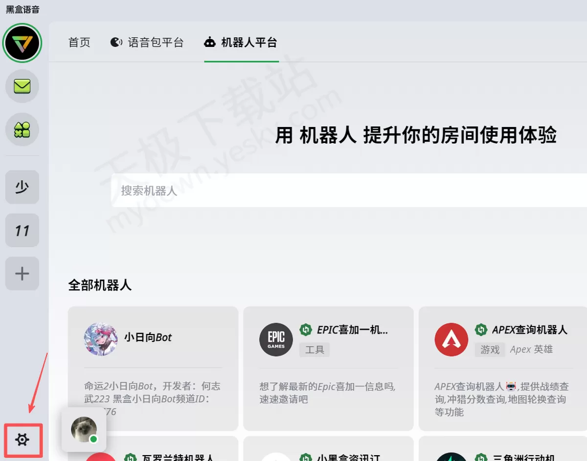黑盒语音电脑版夜间模式开启教程_黑盒语音如何自定义外观主题