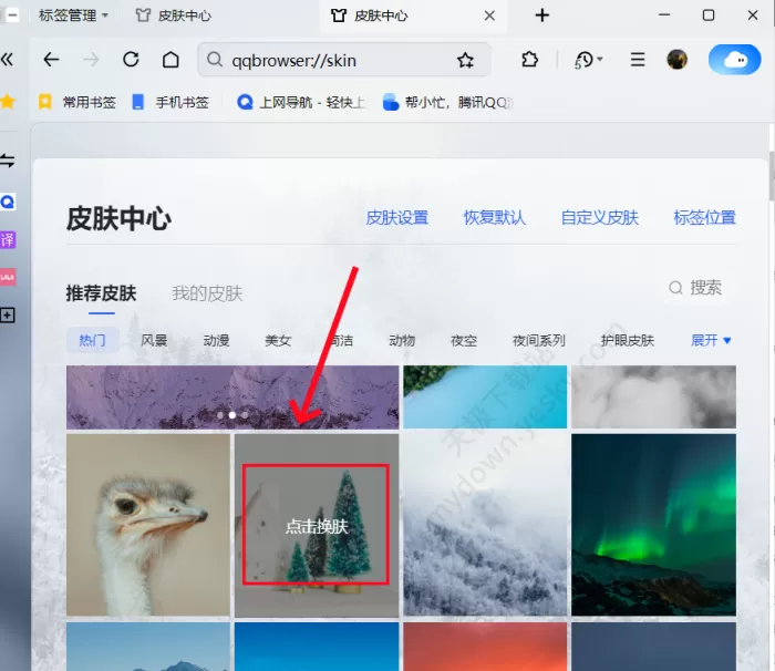 QQ浏览器电脑版皮肤中心使用教程_可以自定义皮肤吗