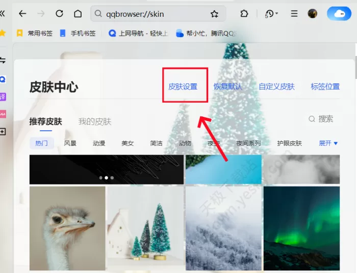 QQ浏览器电脑版皮肤中心使用教程_可以自定义皮肤吗