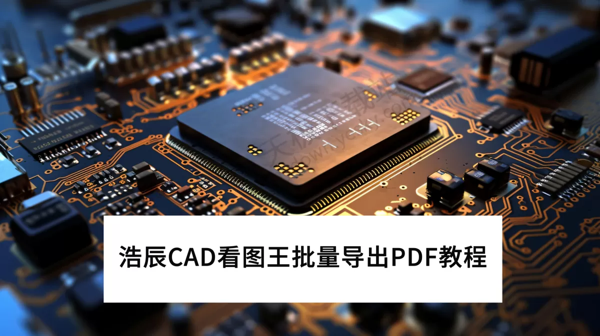 浩辰CAD看图王PC版批量导出PDF图文教程_如何批量导出PDF