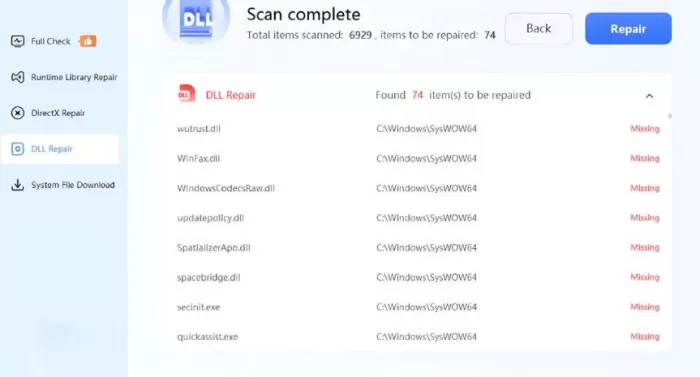 win7一键修复所有dll缺失详细方法,7个dll修复方法深度解析