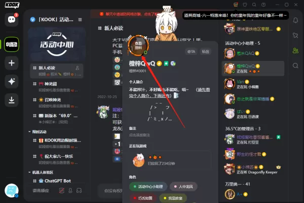 怎么在KOOK开黑啦里添加好友_在服务器中能添加好友吗