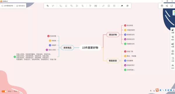 5步将Gitmind思维导图中内容太多的节点进行换行